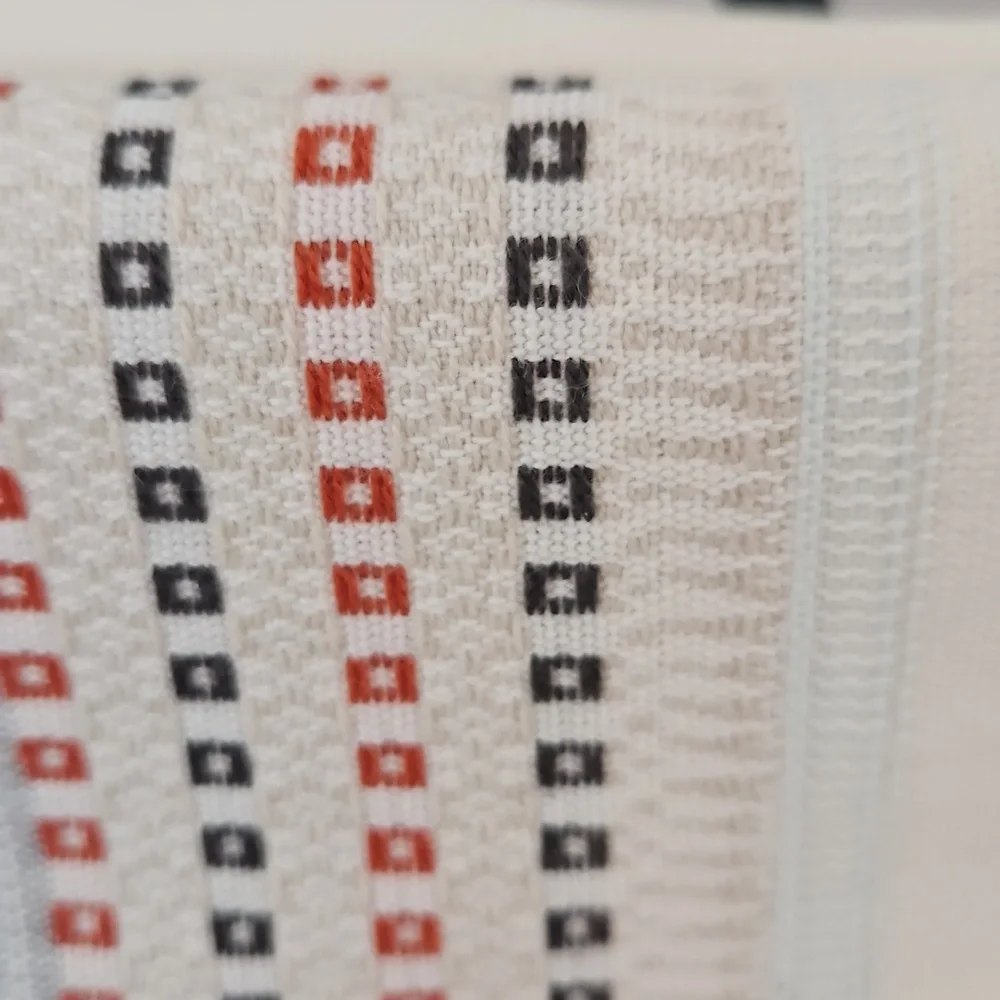 West Elm Vintage NWOT Cream Gray Organic Cotton Woven Euro Sham